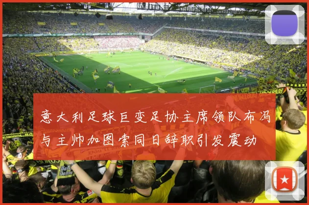 意大利足球巨变足协主席领队布冯与主帅加图索同日辞职引发震动